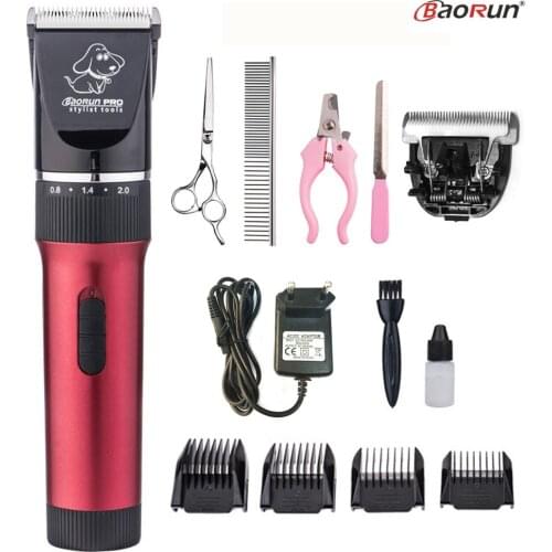 BaoRun Professional Pet Dog Hair Trimmer Powerful Electric Scissors Rechargeable Cat Dog Grooming Clipper Shaver Haircut Machine