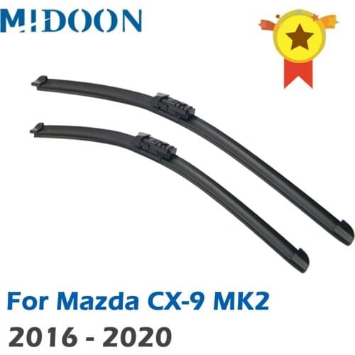 MIDOON Wiper LHD & RHD Front Wiper Blades For Mazda CX-9 CX9 MK2 2016 - 2020 Windshield Windscreen Front Window 24"+18"