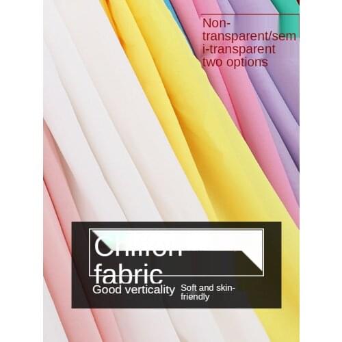 Chiffon Fabric Summer Impermeable Sense Skirt Clothing Gauze Skirt Lining Lining White Black Printing and Dyeing 10iffon