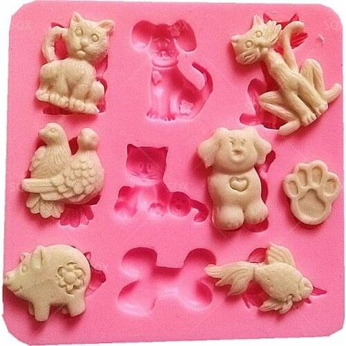 Animal Class Shaped Silicone Fondant Mould Cake Decorating Baking Tools Kitchen Accessories SQ14129