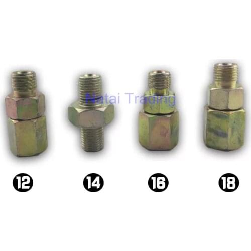Common rail oil pipe conversion connector, diesel oil tube changeable diameter joint, adjustable joint M12 M14 M16 M18