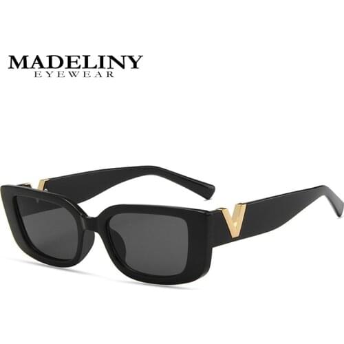 MADELINY Square Sunglasses WomenLuxury Brand Small Rectangle Sunglasses Vintage Female Eyewears UV400 MA414