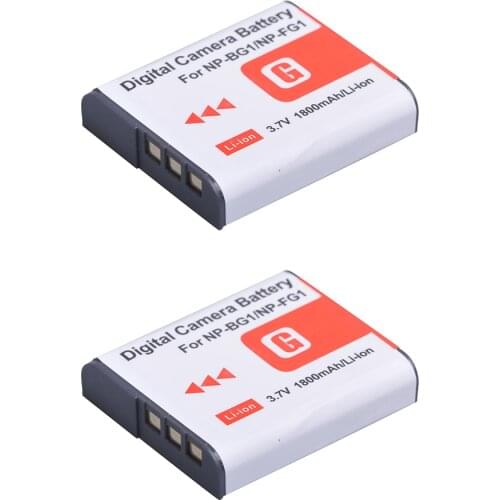 Tectra 2Pcs NP-BG1 NP-FG1 NP BG1 NP FG1 Camera Li-ion battery for Sony Cyber-shot DSC-H3 DSC-H7 DSC-H9 DSC-H10 DSC-H20 DSC-H50
