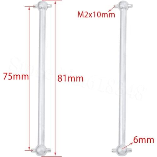 81mm Steel Metal F/R Drive Shaft Dogbone For For FS Racing 1/10 Desert Buggy 53625 53632 Baja Upgrade Parts