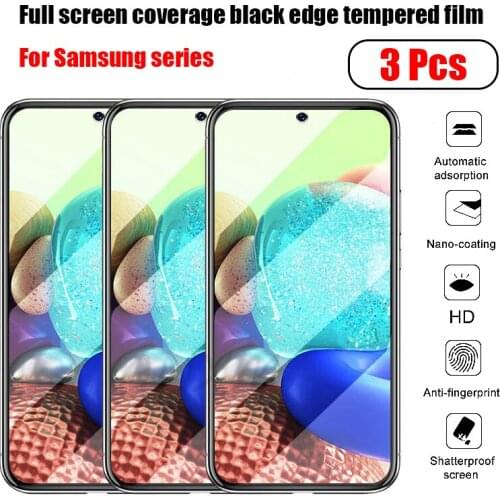 3Pcs Tempered Glass For Samsung Galaxy A51 A71 A42 A41 A50 A30 A51 A31 A21s Glass Screen Protective For Samsung A71 A51 5G Glass