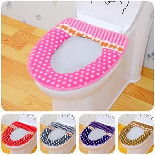 Toilet Cover Seat Lid Pad Bathroom Protector Closestool Soft Warm Mat
