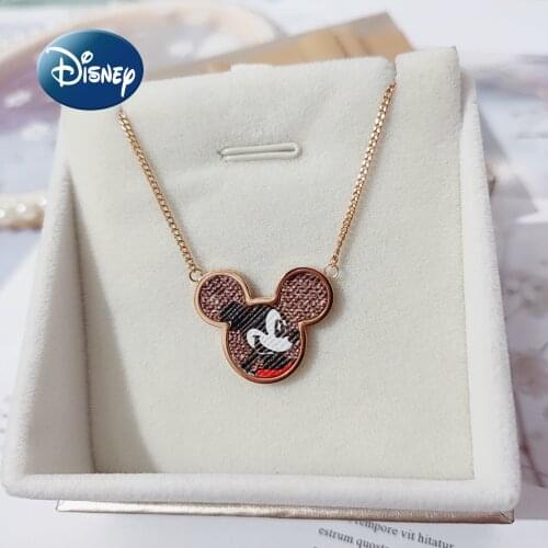 2021 New Disney Cute Mickey Lady Necklace Cartoon Image Fashion Trend Casual Lady Accessories Birthday Party Net Red Gift
