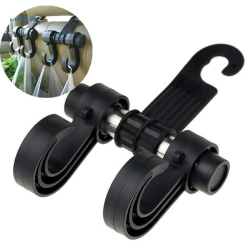 P15D 1PC Black Car Seat Headrest Hook Back Seat Hanger Storage Organizer Uiversal for Handbag Purse Coat Fit Universal Car