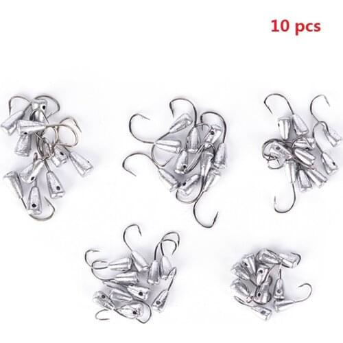 10 Pcs Hot Sale High Quality Japan Overturned Hook Tin Jig Head Stand Hooks Titanium Tungsten Barbed Fishhook