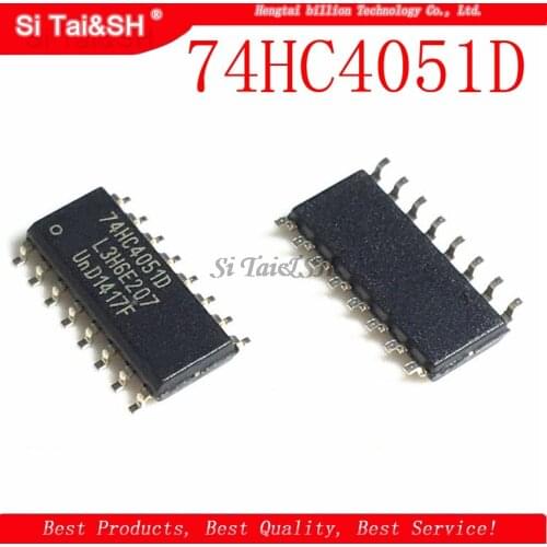 10pcs/lot 74HC4051D 74HC4051 SN74HC4051D SOP-16 Multiplexer Switch ICs 8-CHANNEL MUX/DEMUX new original