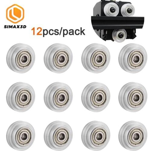 12/24pcs 3D Printer Clear Polycarbonate Wheel Plastic Pulley Linear Bearing for Creality CR-10/10S, S4/S5 Ender 3 Pro 3D Printer