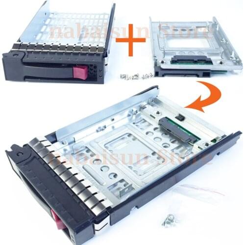 2.5" SSD TO 3.5" SATA Converter HDD Tray Caddy 654540-001+373211-001 for DL160G7 DL180G7 ML350G5 ML370G6 ML370G5 with 8 screws