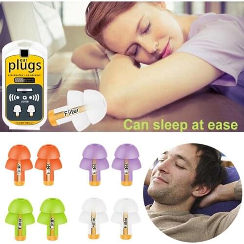 2PCS Noise Reduction Earplugs Sound Insulation Protection Earplug Sleeping Travel Soft Anti-noise Ear Protector Foam Ear Plug