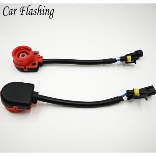 2pcs HID Wiring Harness D2 D2S Adapter D2R D2C AMP Adapter Converter Wire Plug Cable Connectors D2S Socket Base D4S D4R
