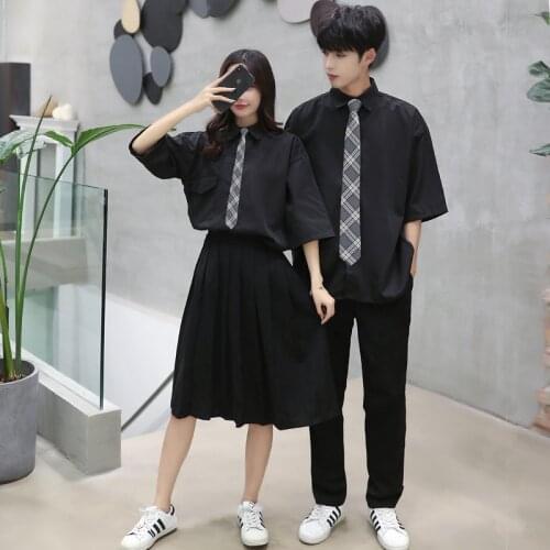 3pcs Middle School Students School Uniform Graduation Clothing For Men Women Girl Korean Black Choir Performance Costume C38K230