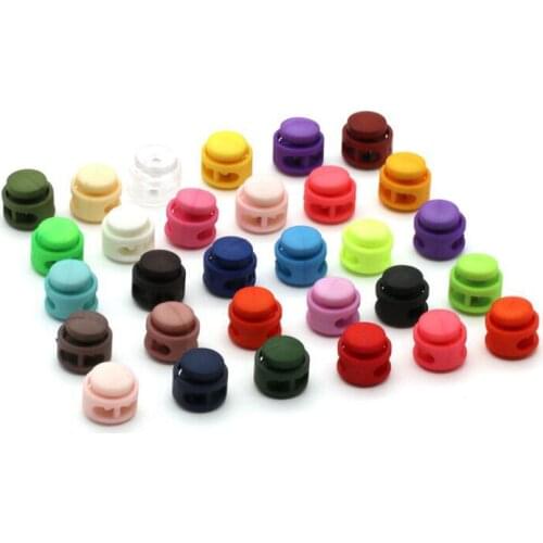 30Pcs/lot 16*17mm 26-color plastic spring button, pull-out, hat, bag, shoes, elastic adjustment rope Combination button C123