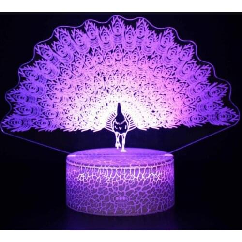 Animal series 3d Table Lamps Creative Light For Living Room Bedroom 7 color change Christmas decorative lights