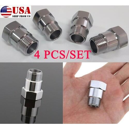 4pcs 304 Stainless Steel Oxygen Sensor Extender Extenders spacer Extension Adapter M18X1.5 O2 Sensor Ports Plugs