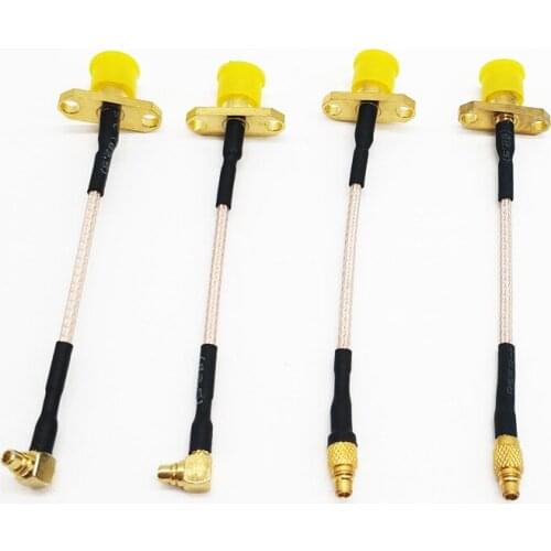 5.8G FPV transmitter SMA Female to MMCX Male rightangle connector fine Cable MMCX to SMA extension RP SMA Female to MMCX Male