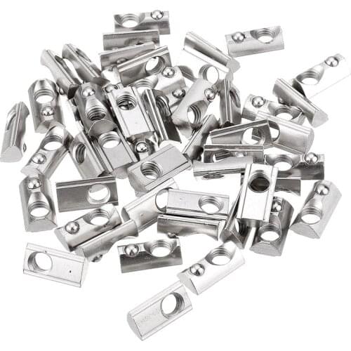 50pcs M3/M4/M5/M6 for 20 Series Slot T-nut Sliding T Nut Hammer Drop In Nut Fasten Connector 2020 Aluminum Extrusion Nuts Set