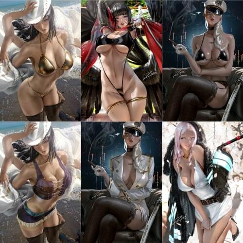 DIY 5D Diamond Painting Video Games Overwatch Sexy Anime Girl Cross Stitch Kit Full Drill Embroidery Mosaic Art Home Decor Gift
