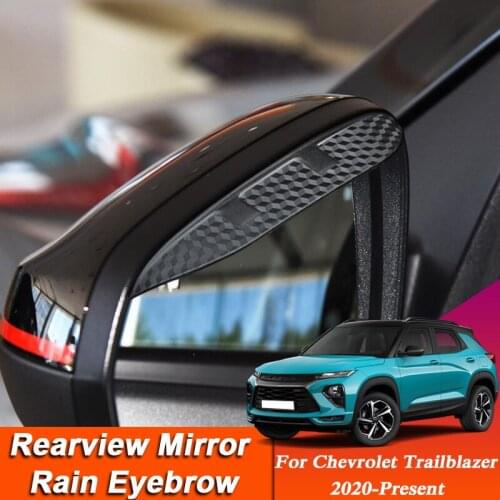 Car-styling For Chevrolet Trailblazer 2020-2022Carbon Fiber Rearview Mirror Eyebrow Rain Shield Anti-rain Cover External Sticker