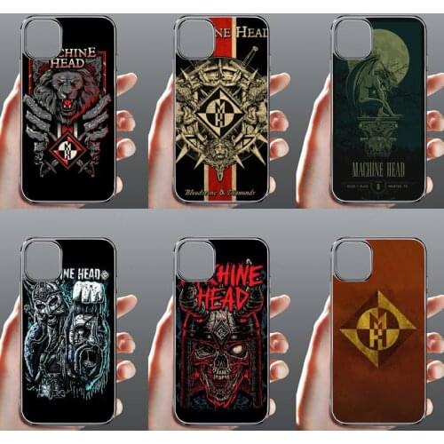 Machine head Rock band Phone Case Transparent for iPhone Samsung 11 12 6 7 8 9 30 Pro X Max XR Plus lite
