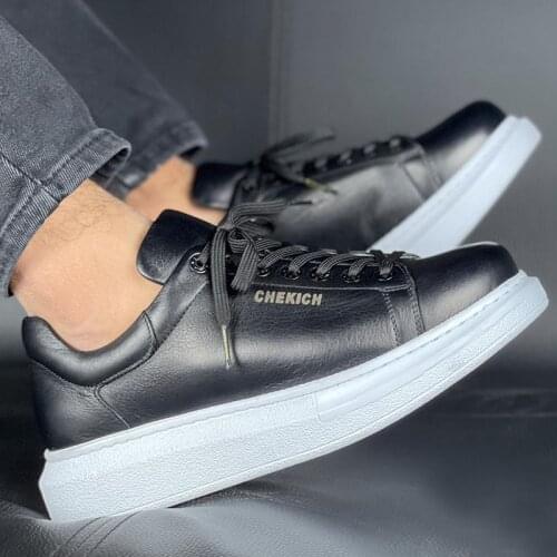 Chekich Sneakers Men Shoes White Casual Lace Up Genuine Leather Odorless Autumn Hiking Sport Walking Running Shoes Original Vulcanized Breathable Lightweight Tennis Shoes Zapatillas Hombre Comfortable Footwear CH257L