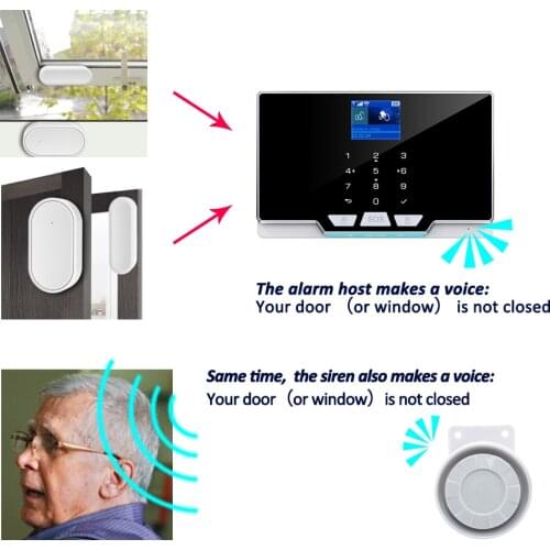 Danwish 4G GSM WIFI Home Security Alarm System 11 Languages Anroid IOS App Remote Control Low-voltage Remind Alarm