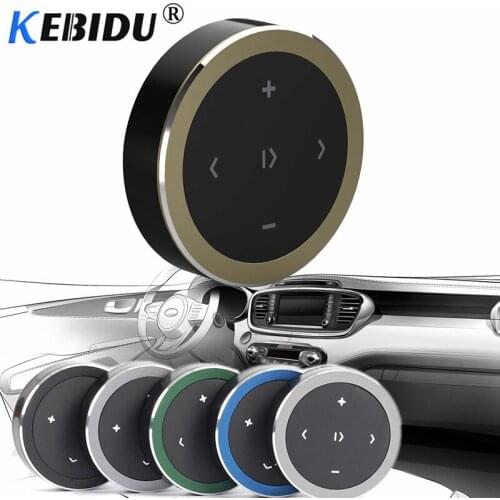Kebidu Wireless Bluetooth Media Steering Wheel Remote Control MP3 Music Play for Android IOS Smartphone Control Car Kit Styling