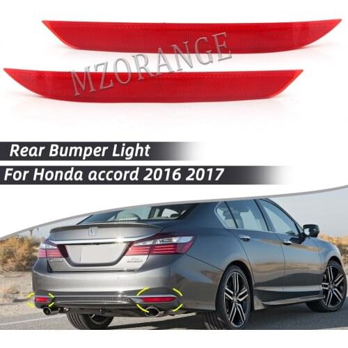 LH&RH Car Rear Bumper Reflector Light Fog Light Lamp For Honda For Accord EX EX-L LX Sport Touring 2016-2017 33555T2AA11