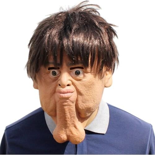 Halloween Mask Double Chins Funny Latex Horror Zombie Scary Mask Decoration for Cosplay Costume Party Use Masquerade