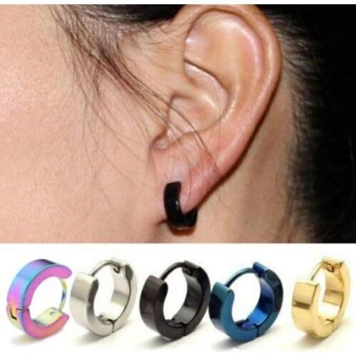 Fashion Small Hoop Earrings for Women Men Stainless Steel Gold Earring Female Punk Piercing Earrings Jewellery Brinco Feminino