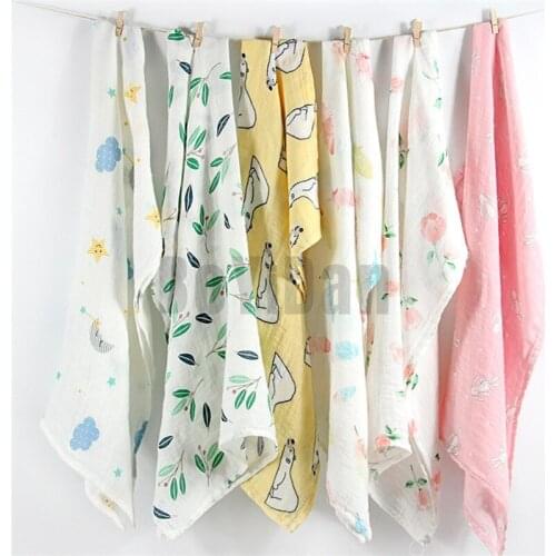 60*60cm Muslin cotton Baby Towels Scarf Swaddle bath Towel Newborns Handkerchief Bathing Feeding Face Washcloth Wipe