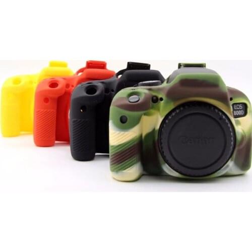 Soft Silicone Rubber Protective Camera Body Cover Case Skin For Canon 800D Camera Bag Black