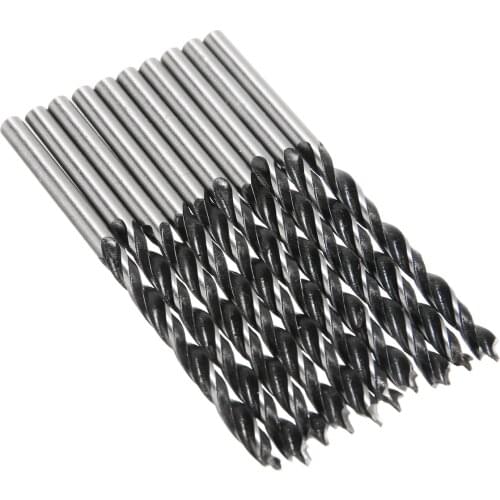 10Pcs Twist Drill Bit Set 3 Flutes Center Drill Bit Woodworking Tool Twist Drill Bit Wood Drills For Woodworking Power Tools