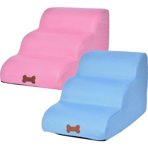 New Dog Stairs Pet 3 Steps Stairs For Small Dog Cat Dog House Pet Ramp Ladder Anti-slip Removable Dogs Bed Stairs Pet Supplies