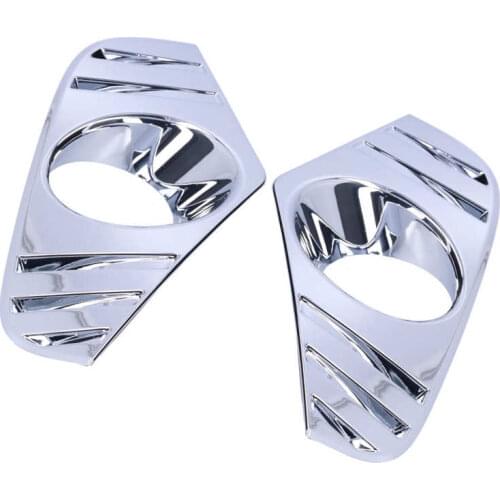 Pair Chrome Front Fog Light Cover Lamp Trims Paste Mounting Fit for Toyota RAV4 2019 2020 2021 Car Exterior Trim