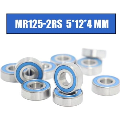 MR125RS Bearing 10PCS 5x12x4 mm ABEC-3 Hobby Electric RC Car Truck MR125 RS 2RS Ball Bearings MR125-2RS Blue Sealed