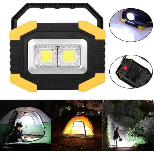High power AA Battery working lamp side led flashlight and double COB Lantern also Portable LED flood light for car repairing