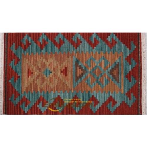 Hand Woven Kilim Carpet Handmade Turkish Carpet French Country Decor Geometric Carpet Bedroom Natural Sheep Wool
