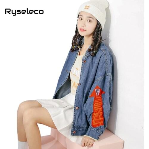 Женские джинсовые куртки Ryseleco China At AliExpress