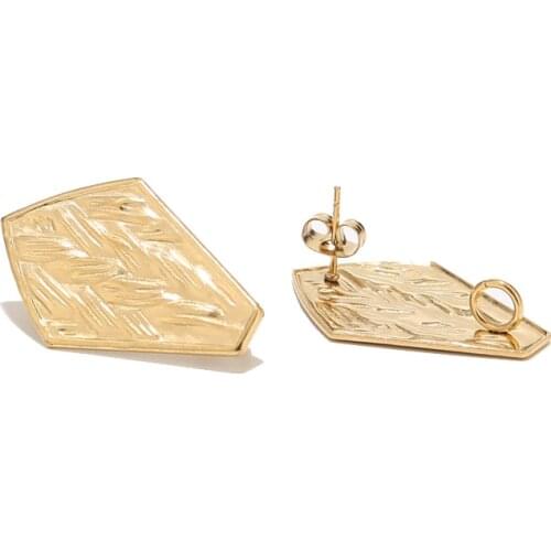 30mm*20mm silver/gold tone stainless steel Post Stud Earrings Real Gold Plated for Dangle Earring Jewelry Making