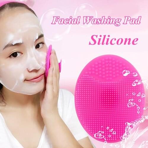 1PC Silicone Face Cleansing Brush Facial Washing Pad Cleanser Facial Cleanser Exfoliator Face Scrub Washing Brush G1006