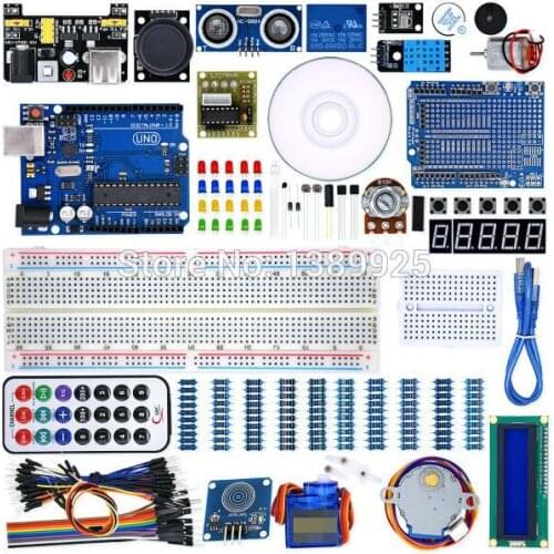UNO Project Super Starter Kit with Tutorial, 5V Relay, UNO R3, Power Supply Module, Servo Motor, 9V Battery with DC,ect