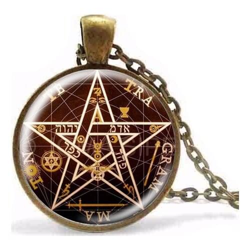 Steampunk 2017 Newest Personality pentagram Pendant Necklace charm Wiccan necklaces charms Occult pendants Jewelry 3 colors