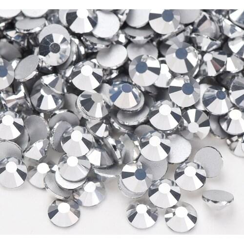 High Quality Rhinestones for Nails/ Non Hotfix Flatback Rhinestones for Nails SS2-SS30 Diy Nail Art Gems Glass Rhinestones Bulk
