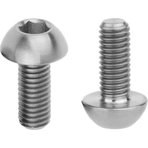 Xingxi Titanium Bolts Big Head M5x12mm Inside Hexagon Half Round Head Screw for Bicycle Water Bottle Cage Bolt