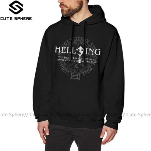Hellsing Hoodie Hellsing Phone Case More Hoodies Mens Grey Pullover Hoodie Cotton Streetwear Long Autumn Cool X Hoodies