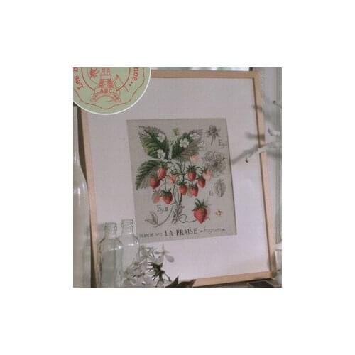 14/16/18/22/25ct Strawberry DIY Craft Stich Cross Stitch Cotton Fabric Needlework Embroidery Crafts Counted Cross-Stitching Kit